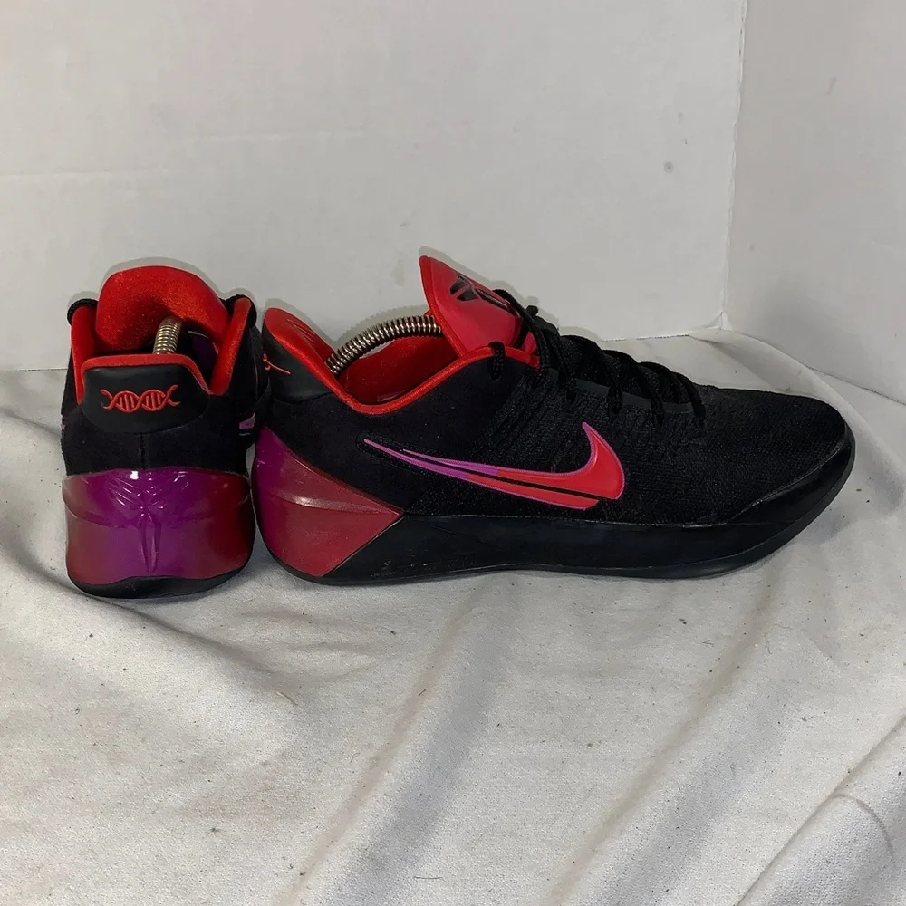 Nike Mens Kobe A.D. ‘Flip the Switch’ Black Basketball Sneakers with Red Accents